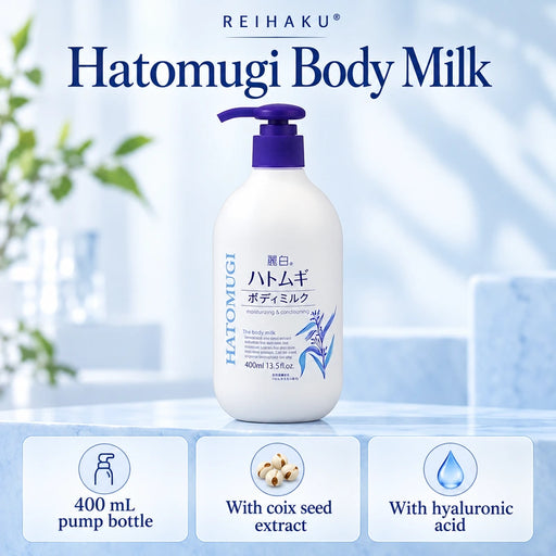 Kumano Yushi Reihaku Hatomugi Body Milk 400ml — Product details