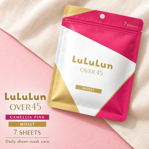 LuLuLun OVER45 Camellia Pink Moist Face Mask 7 Sheets — Product details