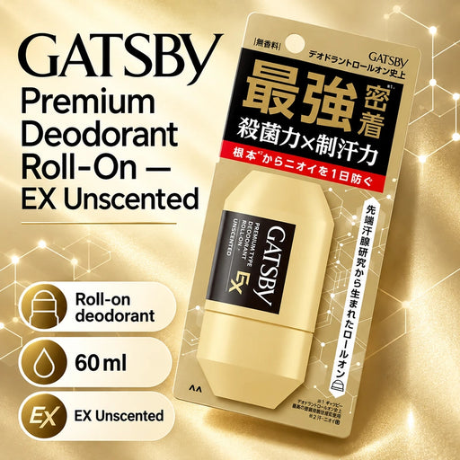 GATSBY Premium Deodorant Roll-On — EX Unscented — Product details