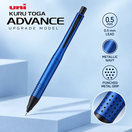 uni Kuru Toga Advance Upgrade Model Mechanical Pencil 0.5mm Navy — Product details