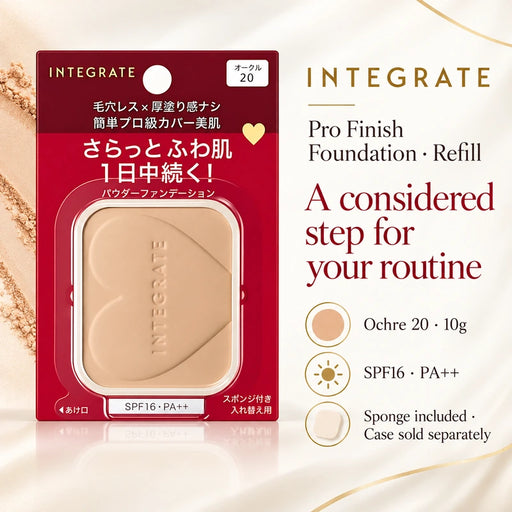 Shiseido Integrate Pro-Finish Foundation Refill Ochre 20 — Product details