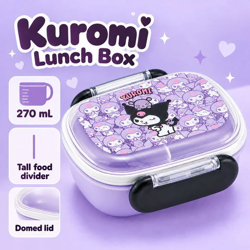 Skater Dome-Lid Kids Bento Lunch Box Kuromi Ushiro 270ml — Product details