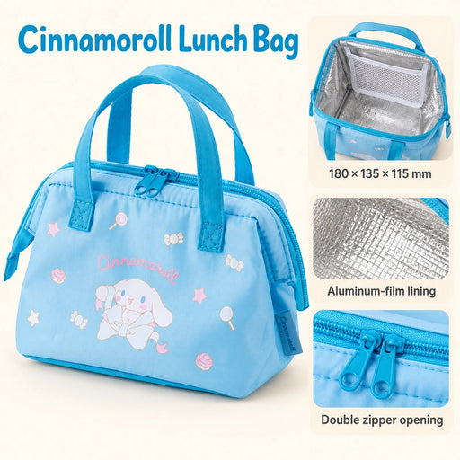Skater Big Ribbon Kids Kiss-Lock Insulated Lunch Bag Cinnamoroll — Product details