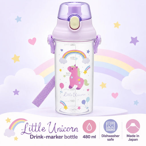 Skater Little Unicorn Drink Marker Water Bottle 480ml — Product details
