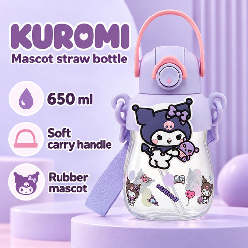 Skater Straw Water Bottle Kuromi Daisuki na Hibi 650ml — Product details