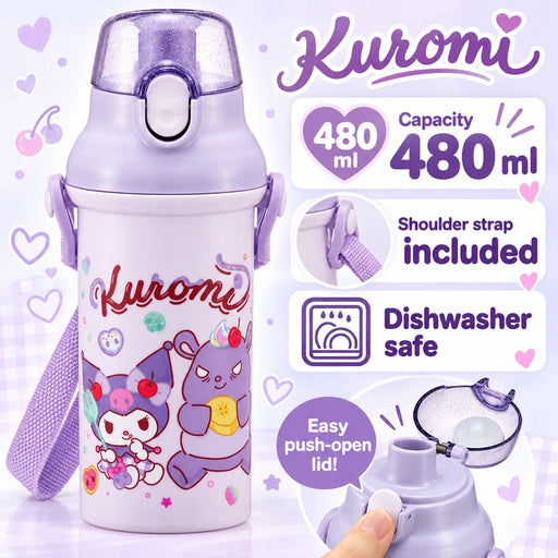 SKATER Kuromi Direct-Drink Water Bottle 480ml — Product details