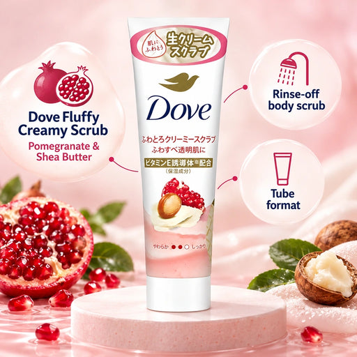 Dove Fluffy Creamy Scrub Pomegranate & Shea Butter — Product details