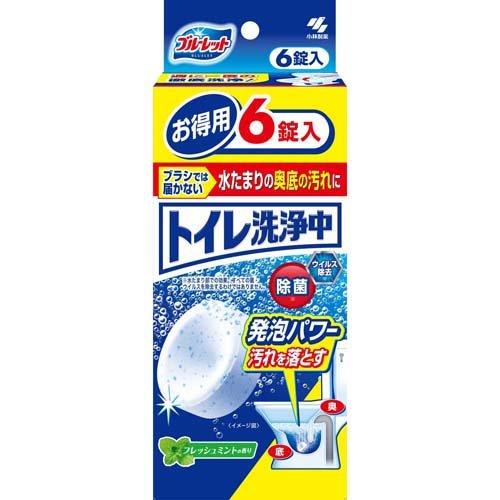 Kobayashi Bluelet Toilet Cleaning Tablets Fresh Mint (6 Tablets)